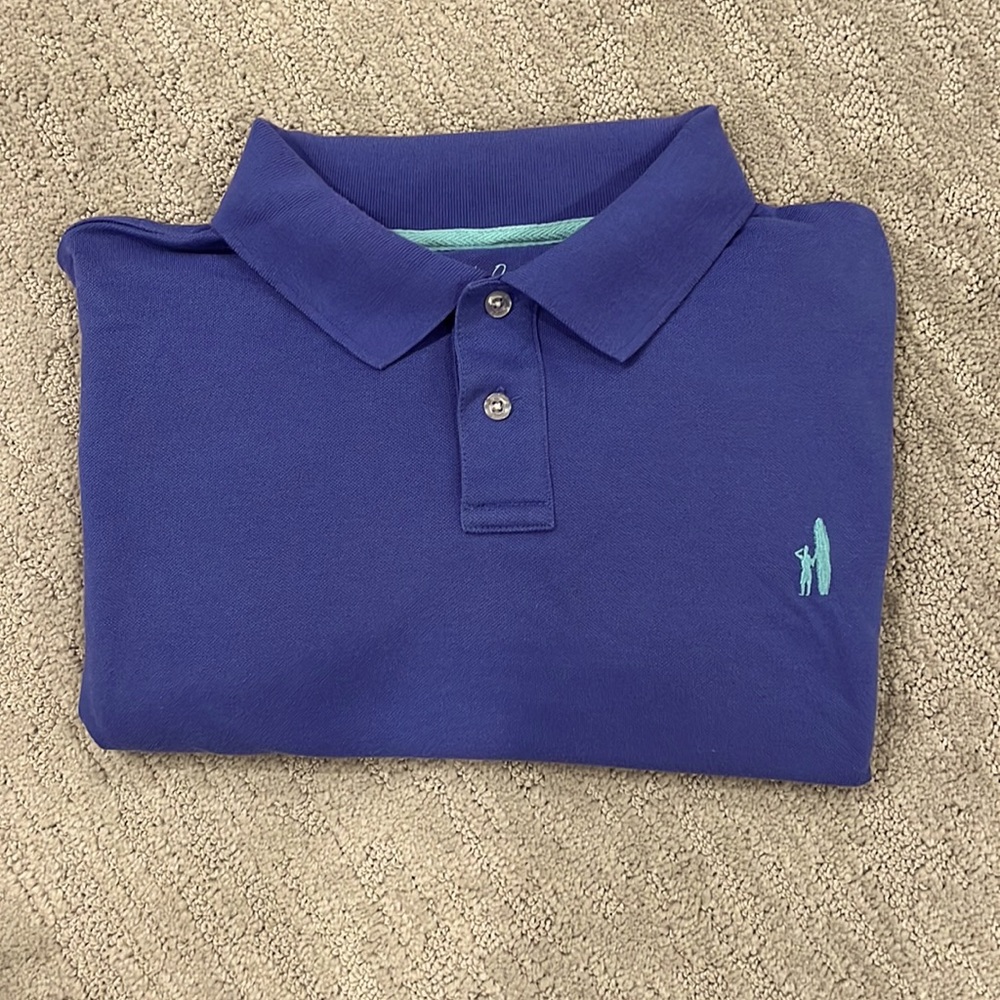 Blue Johnnie-O golf shirt